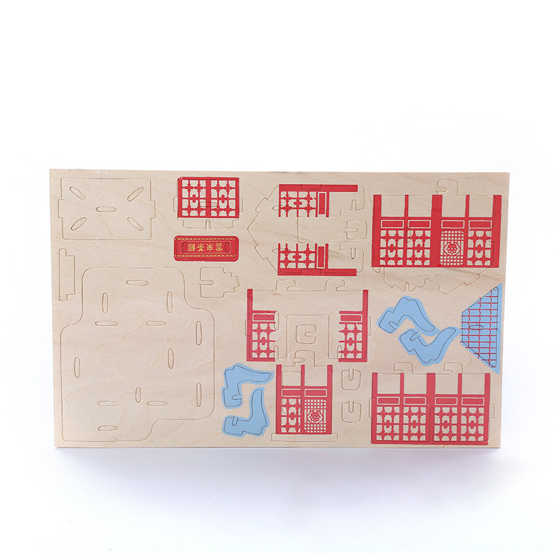 DIY Wooden Hand Puzzle Children's Educational Toys